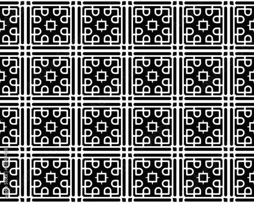 Wallpaper Mural Tribe motif seamless Black and white line geometrical ethnic wallpaper Ancient mosaic Ethnical folk image Tribal ornament. Embroidery background Torontodigital.ca