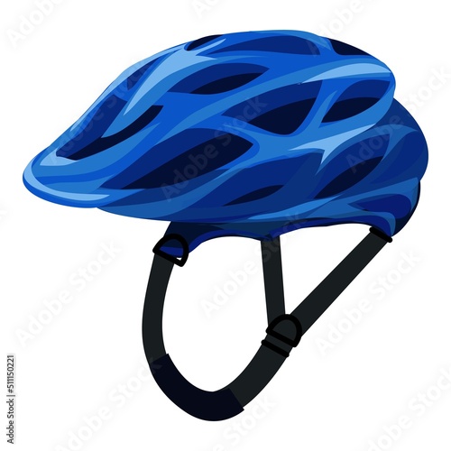 Bike helmet icon cartoon vector. Bicycle equipment