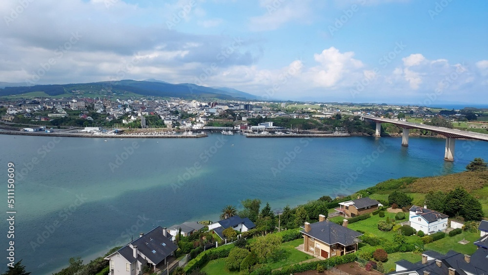 Panorámica de la ría de Ribadeo, Galicia