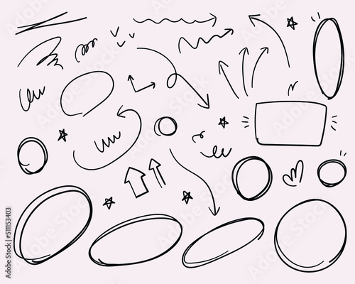 set of hand drawn illustrations