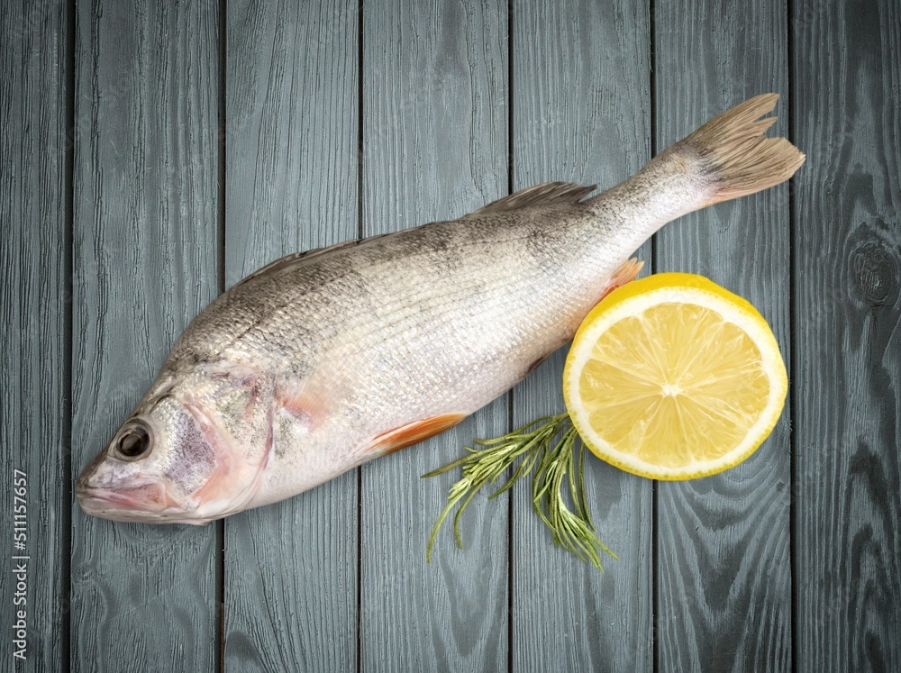 Tasty fresh fish in a restaurant for family dinner. Tasty fresh fish in a restaurant for family dinner.