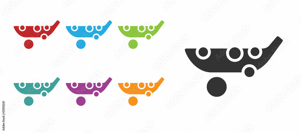 Black Peas icon isolated on white background. Set icons colorful. Vector