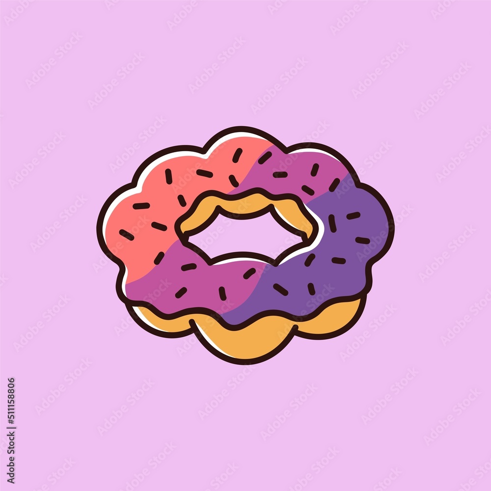 Rainbow Mochi Donuts Vector Cartoon Illustration Rainbow Mochi Donuts Vector Cartoon Illustration