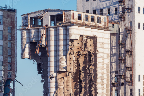 Old and abandoned elevator. photo