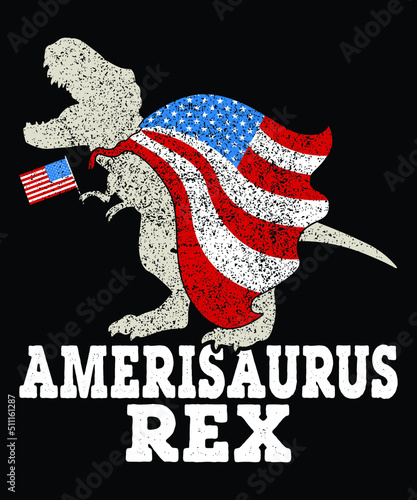 Amerisaurus Rex Shirt, 4th of July Dinosaur Shirt, T Rex Shirt, USA Flag Shirt, American Flag Dinosaur Shirt, Independence Day Shirt Template photo