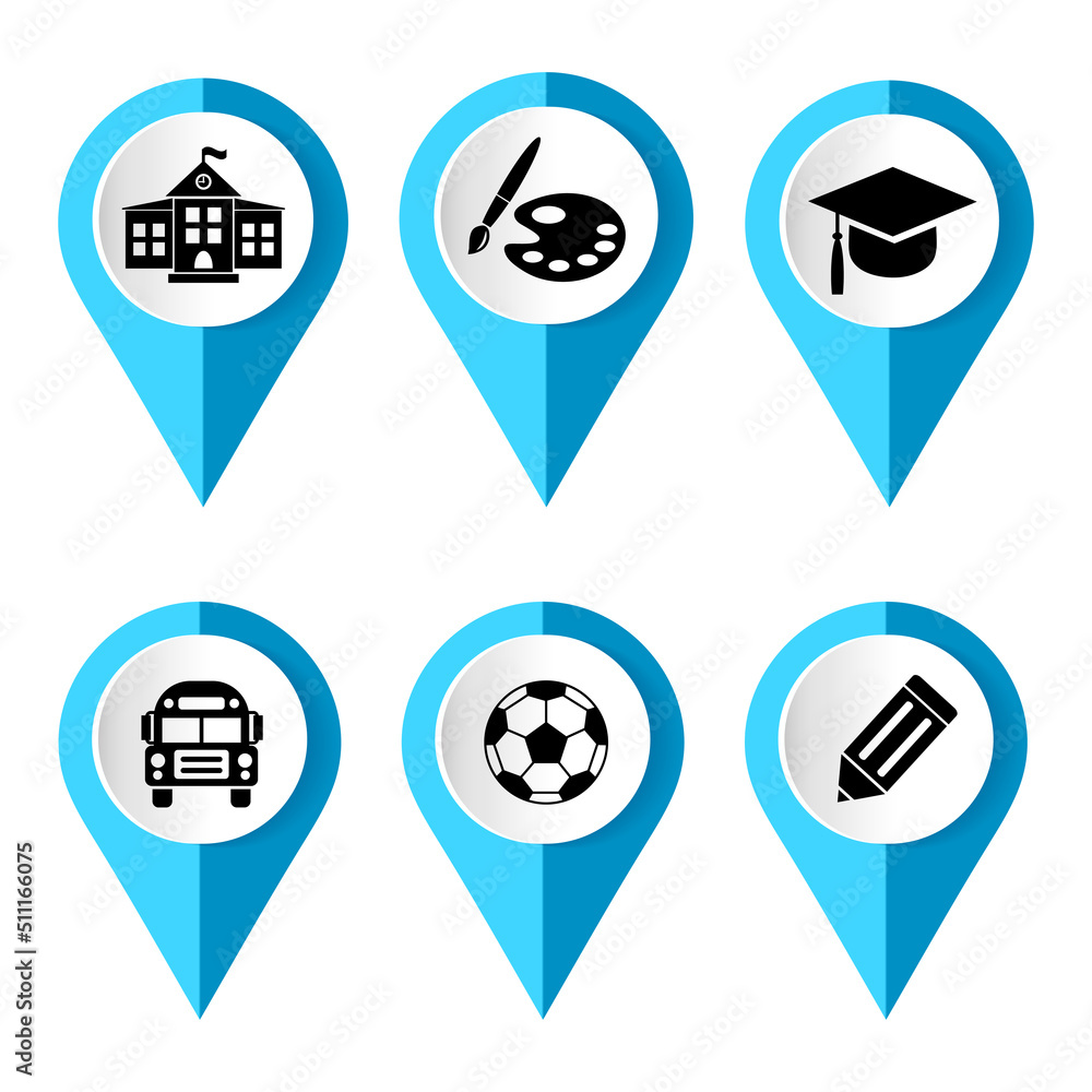 School icons set. Vector illustration School icons set. Vector illustration