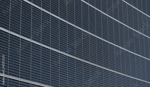 Abstract exterior architecture facade of  modern metal  building in Abu Dhabi, abstract backgrounds photo