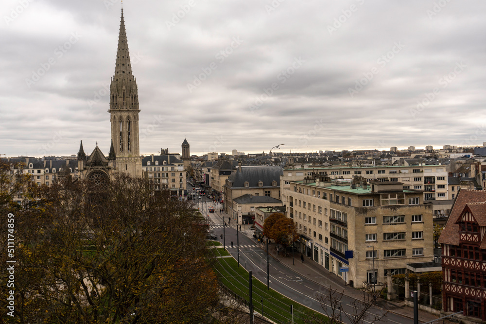 Caen, France vue depuis le Château de Caen