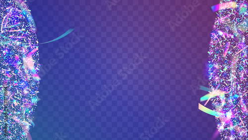 Transparent Glare. Iridescent Tinsel. Fiesta Art. Blur Burst. Pink Disco Background. Laser Prismatic Decoration. Unicorn Foil. Neon Texture. Violet Transparent Glare