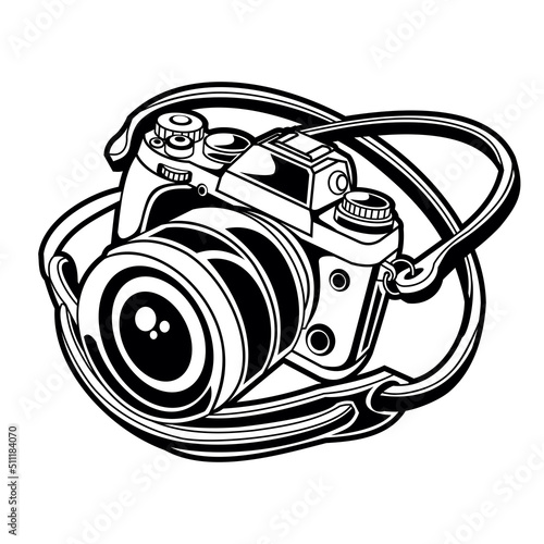 camera on a white background