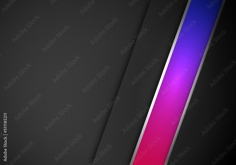 Abstract Carbon Fiber Dark Background with Colorful Line Modern, Technology, Futuristic