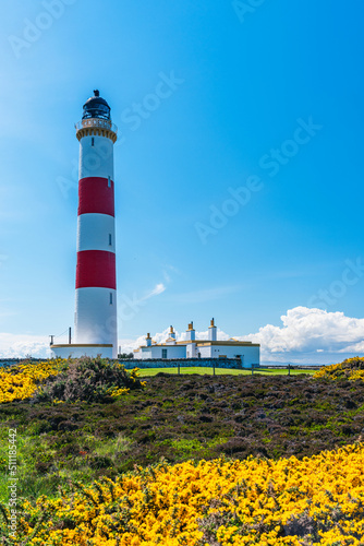 Tarbat Ness Lighthouse, Portmahomack, Highland, East Coast of Scotland, UK