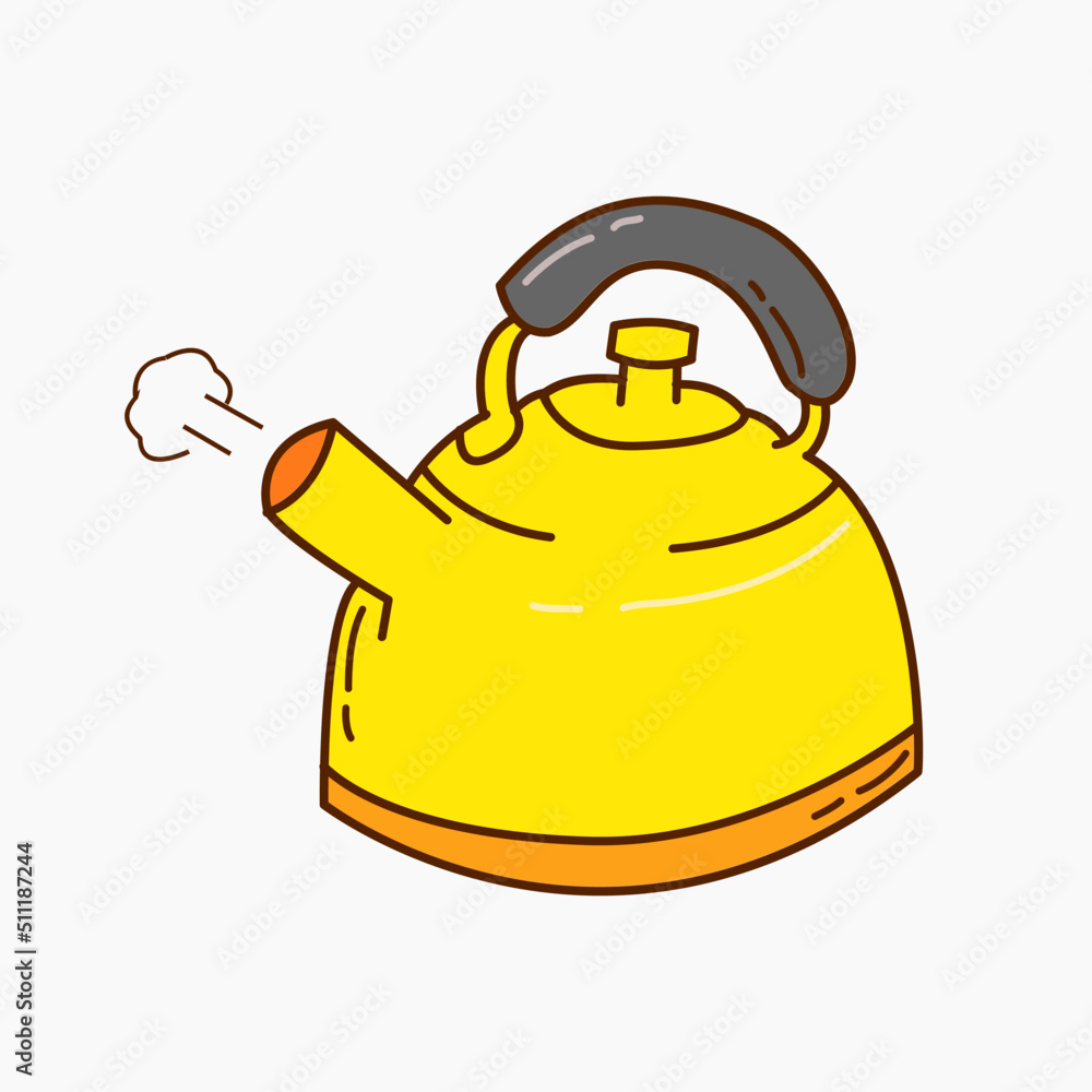 Fototapeta premium Teapot doodle vector illustration