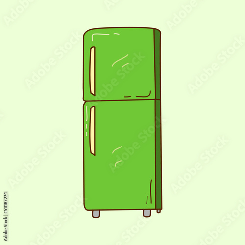 Refrigerator doodle vector illustration