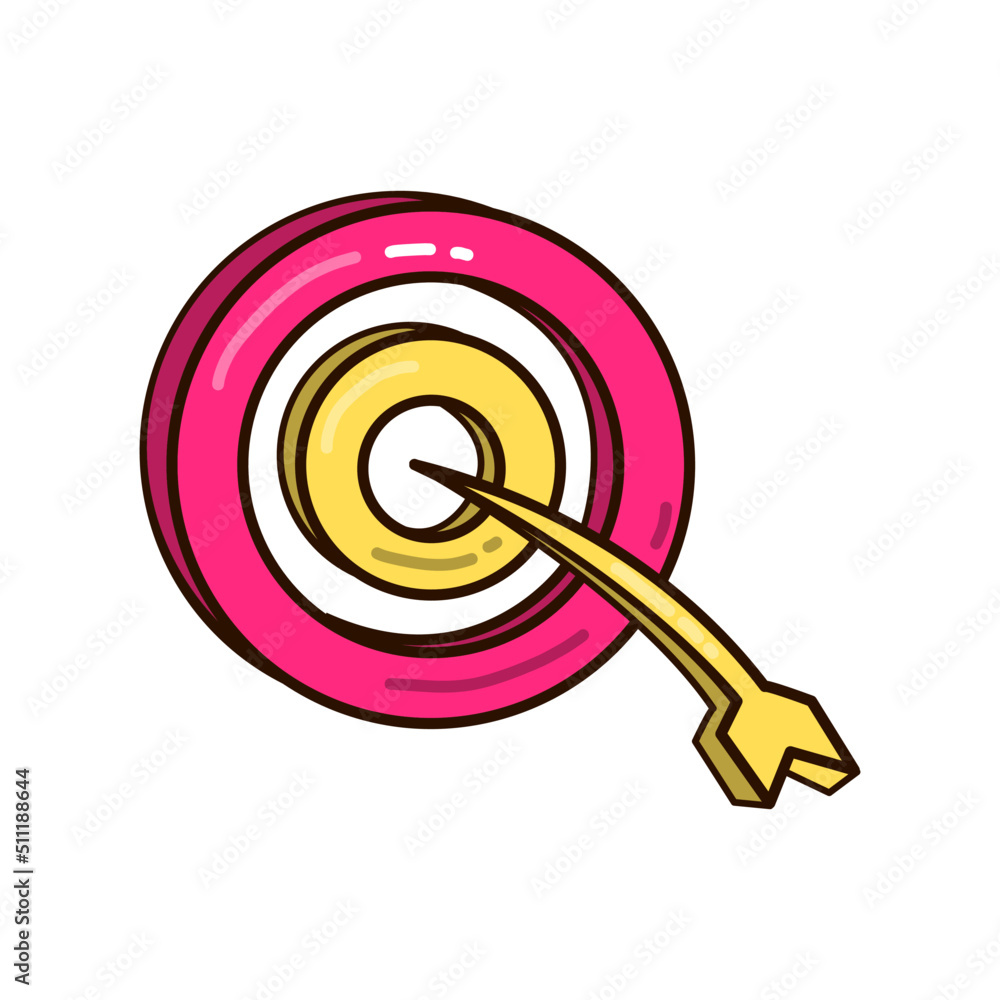 Vector doodle target arrow dart Vector doodle target arrow dart