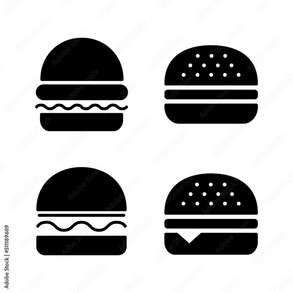 Fototapeta premium Burger icon vector. burger sign and symbol. hamburger
