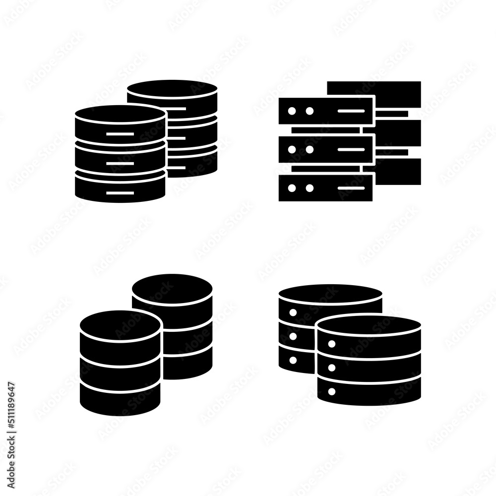 Database icon vector. database sign and symbol Database icon vector. database sign and symbol