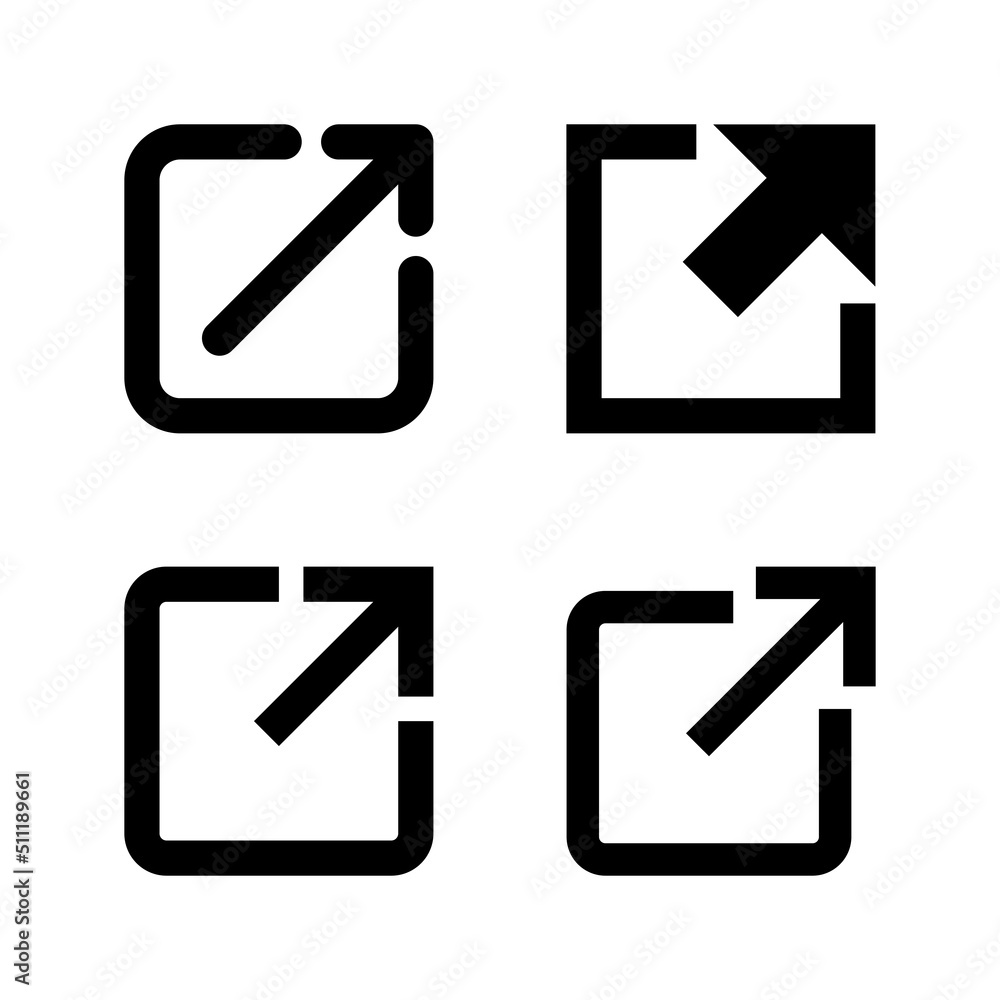 External link icon vector. link sign and symbol. hyperlink symbol External link icon vector. link sign and symbol. hyperlink symbol
