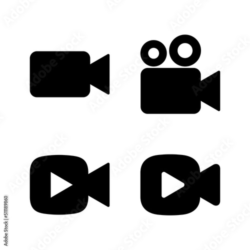 Video icon vector. video camera sign and symbol. movie sign. cinema