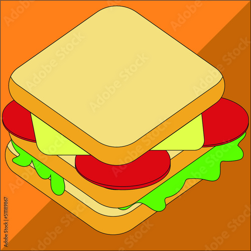 sandwich with ham and cheese