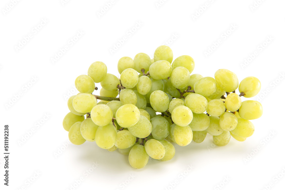 Green grape isolated on white background