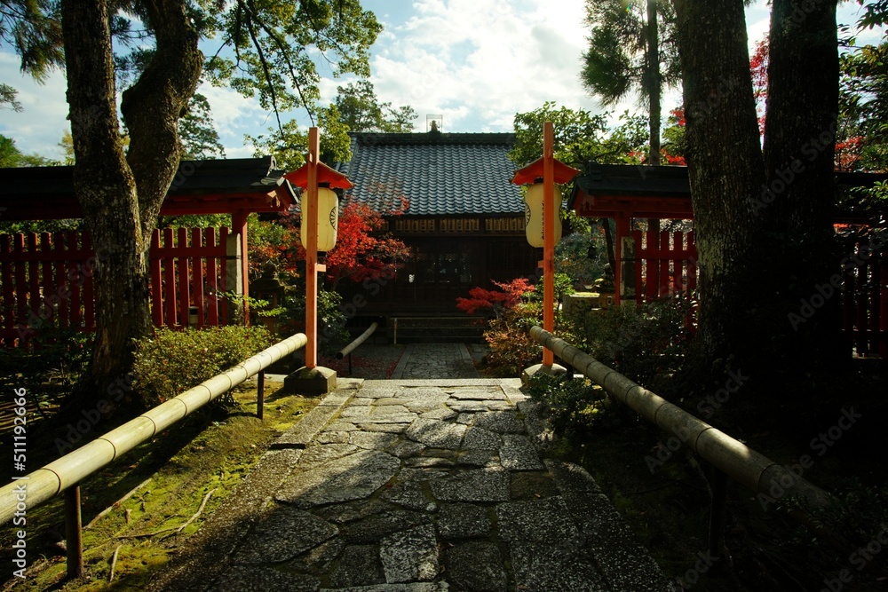Kyoto sekizan zen-in temple in autumn leaves season Kyoto sekizan zen-in temple in autumn leaves season