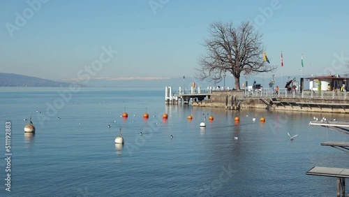 Lake Geneva landscape in Vevey