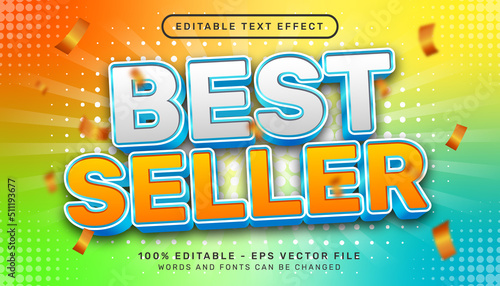 best seller 3d editable text effect template