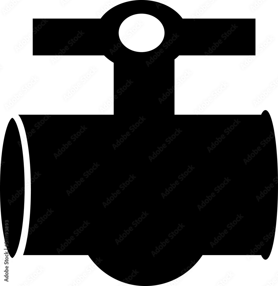 PVC plastic ball valve vector icon. Part for connection, repair,.eps PVC plastic ball valve vector icon. Part for connection, repair,.eps
