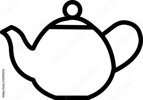 Fotobehang Teapot line icon