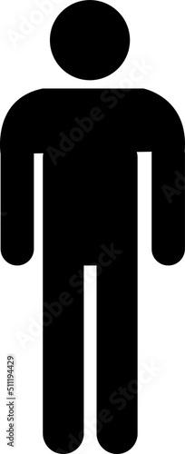 Man Icon vector. Simple flat symbol. Perfect Black pictogram illustration on white background..eps
