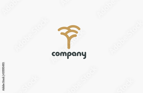 minimalist line simple plant tree health logo design