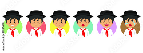 Portuguese Avatar with Various Expression