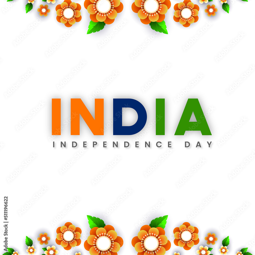 Fototapeta premium Indian Independence Day 15 August National Poster Social Media Poster Banner Free Vector 