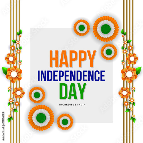 
Indian Independence Day 15 August National Poster Social Media Poster Banner Free Vector
