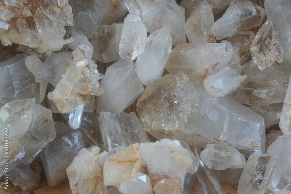 Raw crystal white quartz gemstone rocks. It has a hardness of 7 on the Mohs scale of mineral hardness. Raw crystal white quartz gemstone rocks. It has a hardness of 7 on the Mohs scale of mineral hardness.