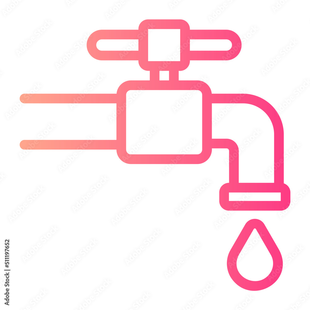 water tap gradient icon water tap gradient icon