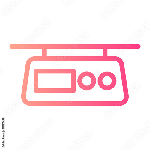 weighing machine gradient icon