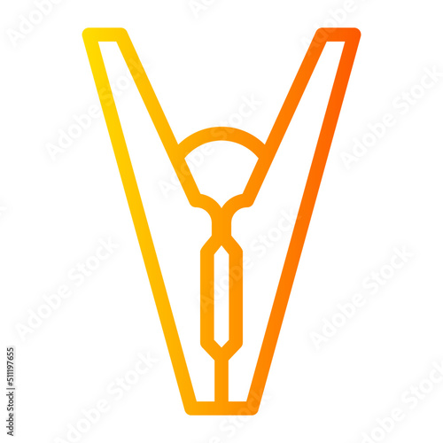 clothes peg gradient icon