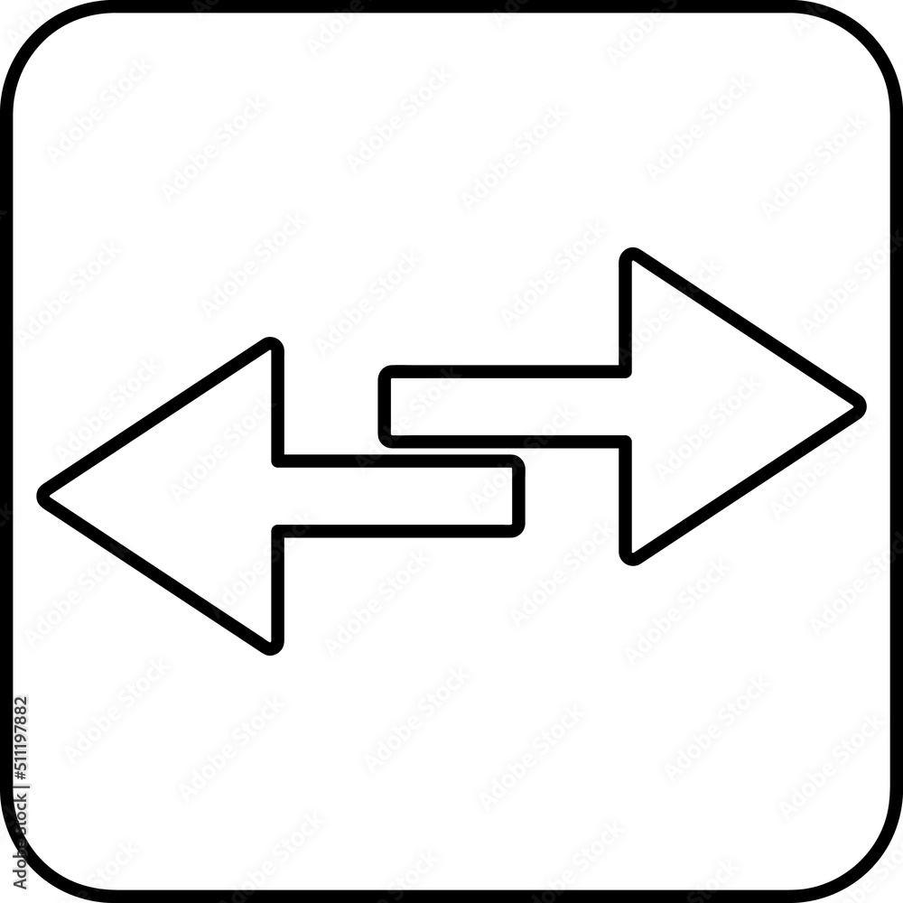 Exchange rounded icon vector line art on white background..eps Exchange rounded icon vector line art on white background..eps