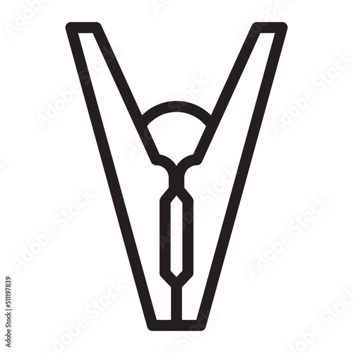 clothes peg line icon