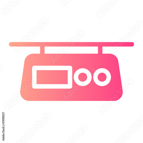 weighing machine gradient icon