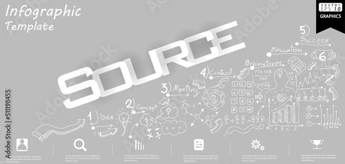 Illustration business.design modern  idea and concept think creativity. for brainstorm,Social network,success,plan,think,search,analyze,communicate, futuristic idea innovation technology.