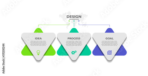 Flat design business infographic template