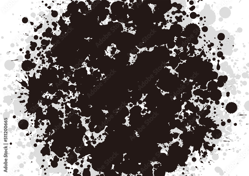 Fototapeta premium 墨・インクが飛び散ったしぶき背景