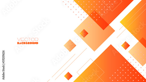 幾何学模様の背景　オレンジ　ベクター素材