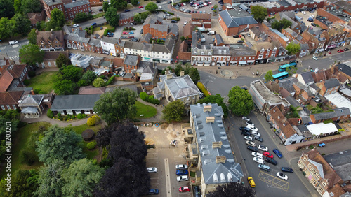 Aerial view of Leighton Buzzard Town of England United Kingdom photo