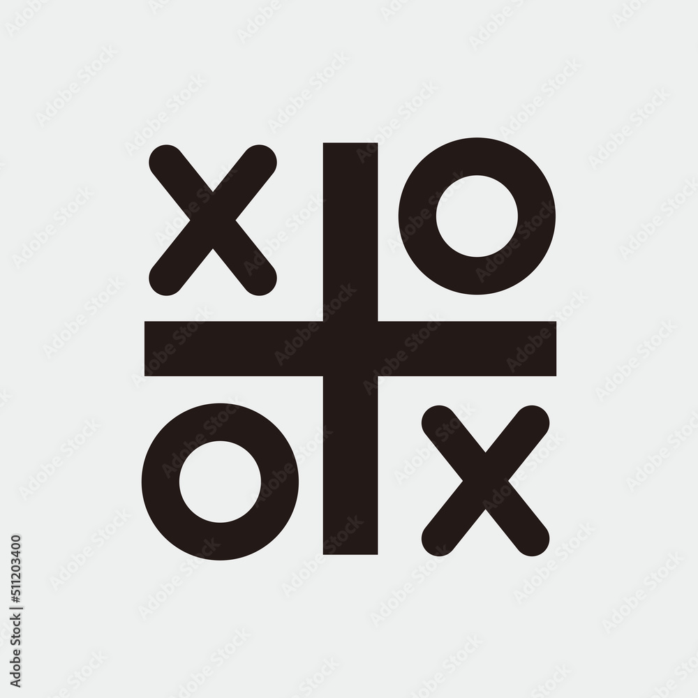 Obraz premium Tic tac toe icon vector symbol illustration