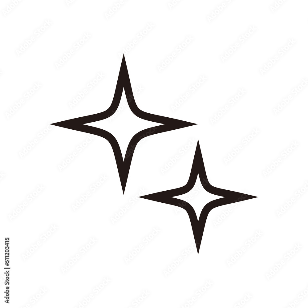 Magic stars outline icon. Shine icon. Shine icon symbol illustration Magic stars outline icon. Shine icon. Shine icon symbol illustration