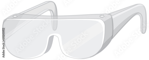 A laboratory goggles on white background